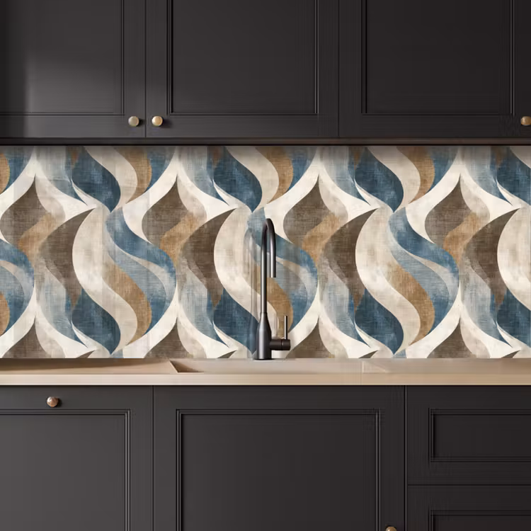 Kitchen splashback - Abstract - Waves - Colorful — 6