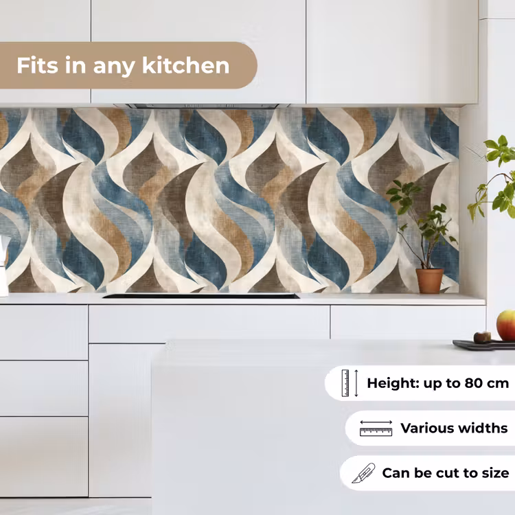 Kitchen splashback - Abstract - Waves - Colorful — 7