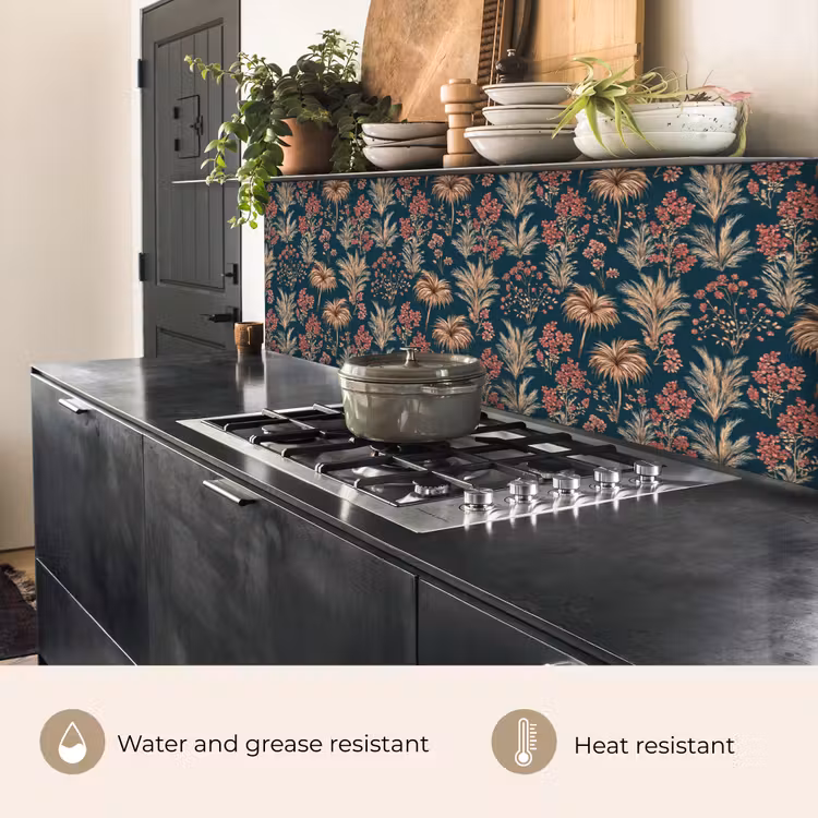Kitchen splashback - Botanical - Pattern - Blue — 5