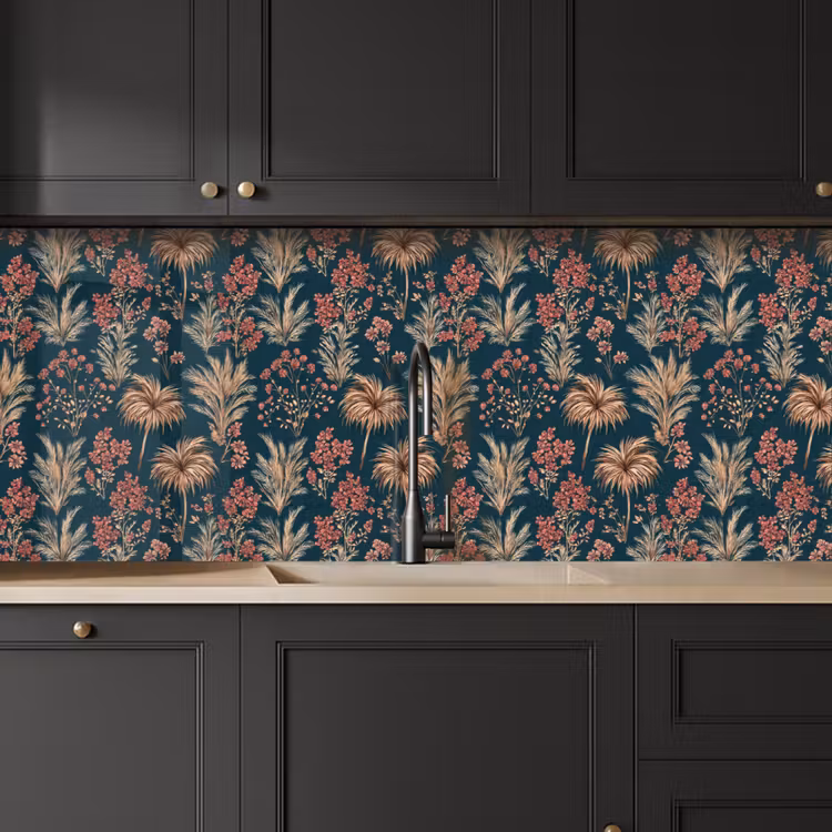 Kitchen splashback - Botanical - Pattern - Blue — 6