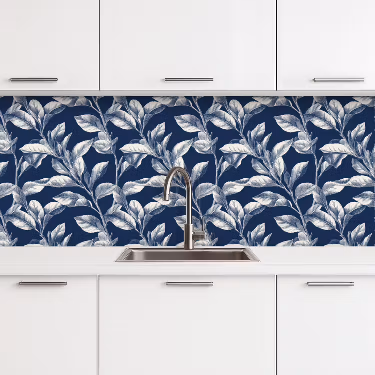 Kitchen splashback - Botanical - Pattern - Blue — 4
