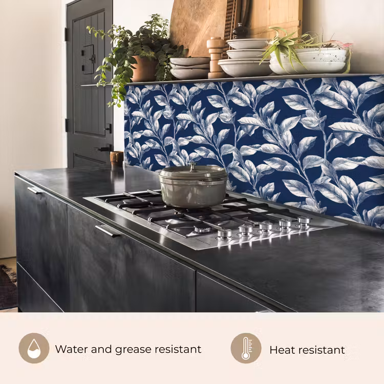Kitchen splashback - Botanical - Pattern - Blue — 5