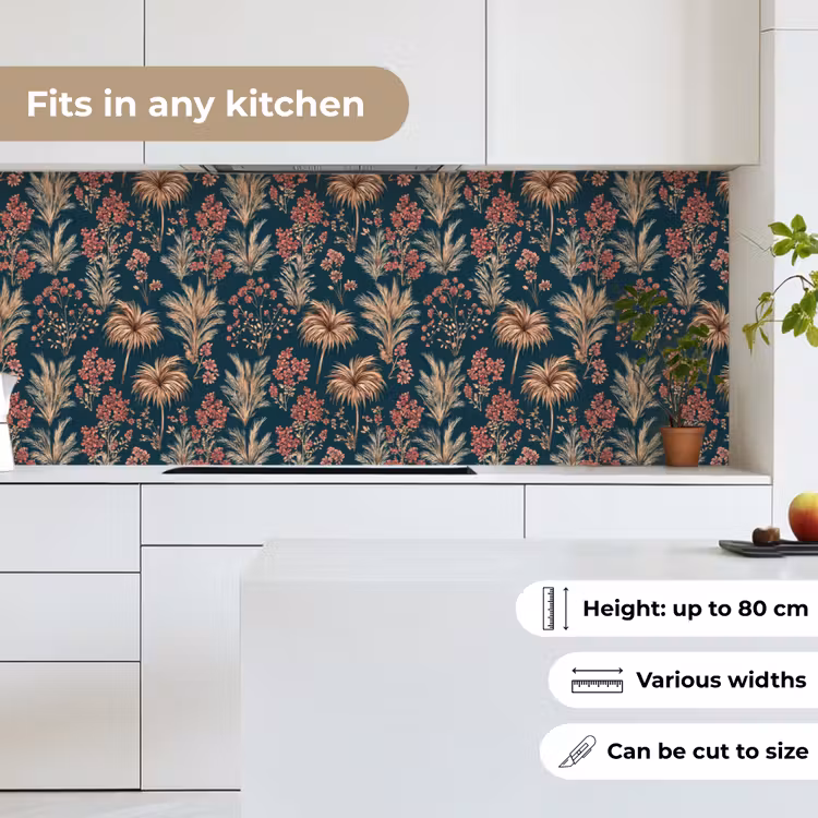 Kitchen splashback - Botanical - Pattern - Blue — 7