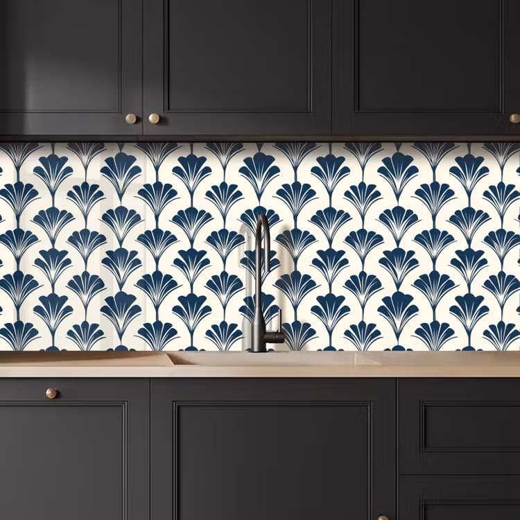 Kitchen splashback - Classic - Motif - Blue — 6
