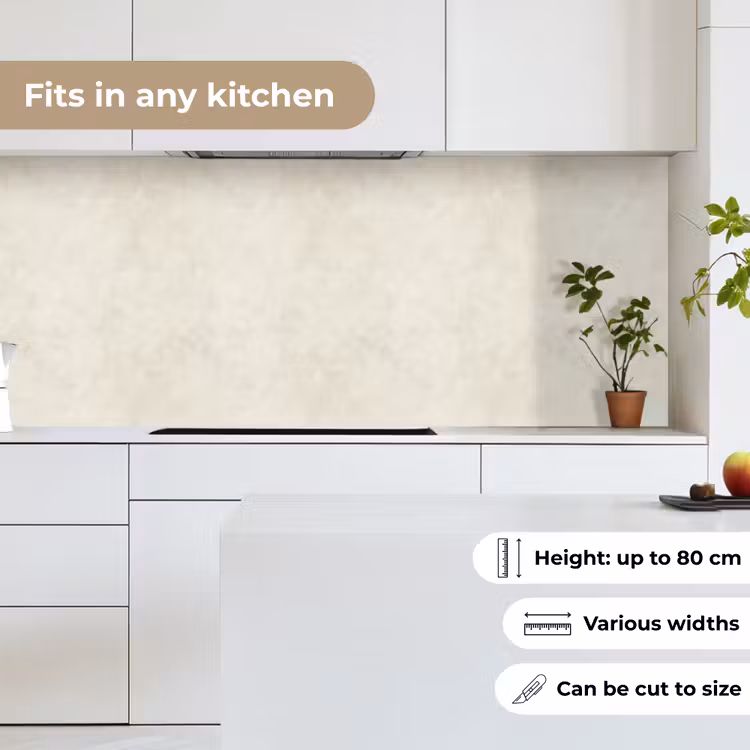Kitchen splashback - Cream - Smooth - Concrete — 7
