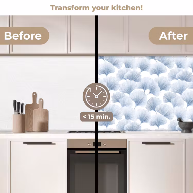 Kitchen splashback - Fan - Modern - Blue — 3