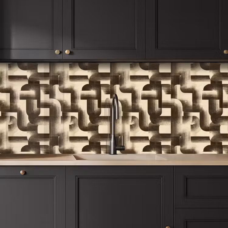 Kitchen splashback - Abstract - Retro - Black — 6