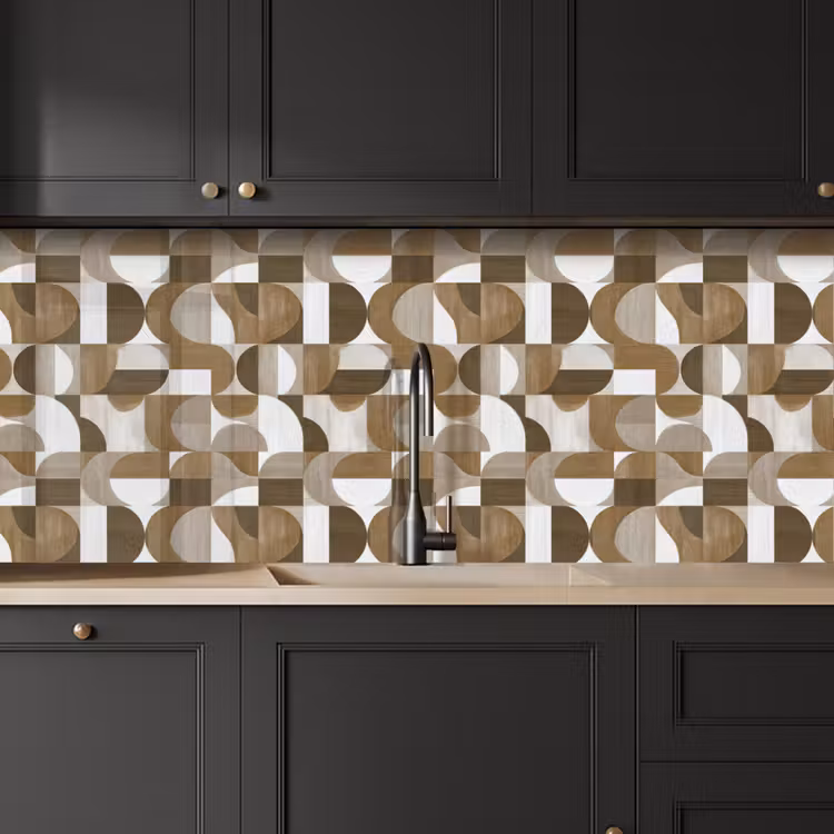 Kitchen splashback - Abstract - Retro - Brown — 6