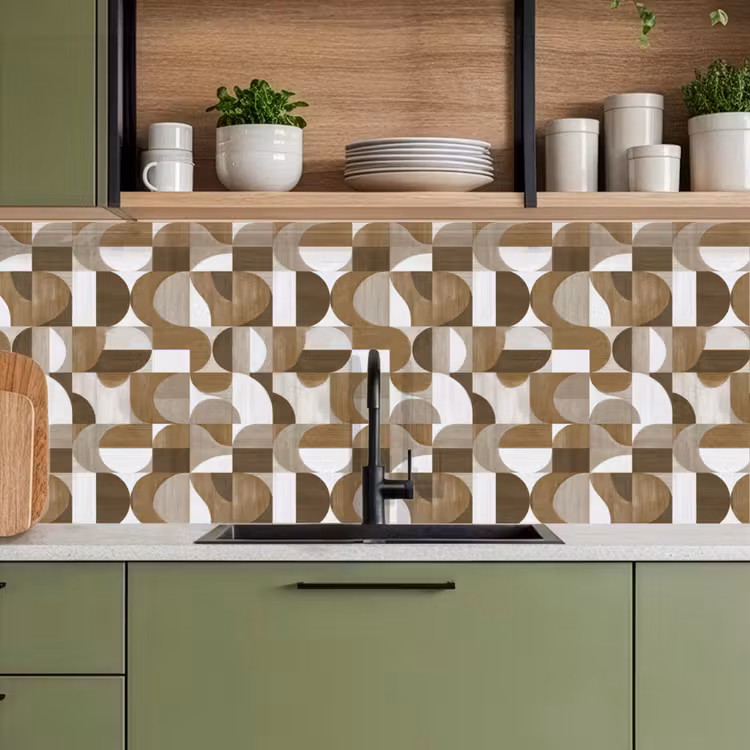 Kitchen splashback - Abstract - Retro - Brown — 8