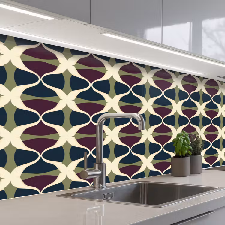 Kitchen splashback - Abstract - Retro - Colorful — 2