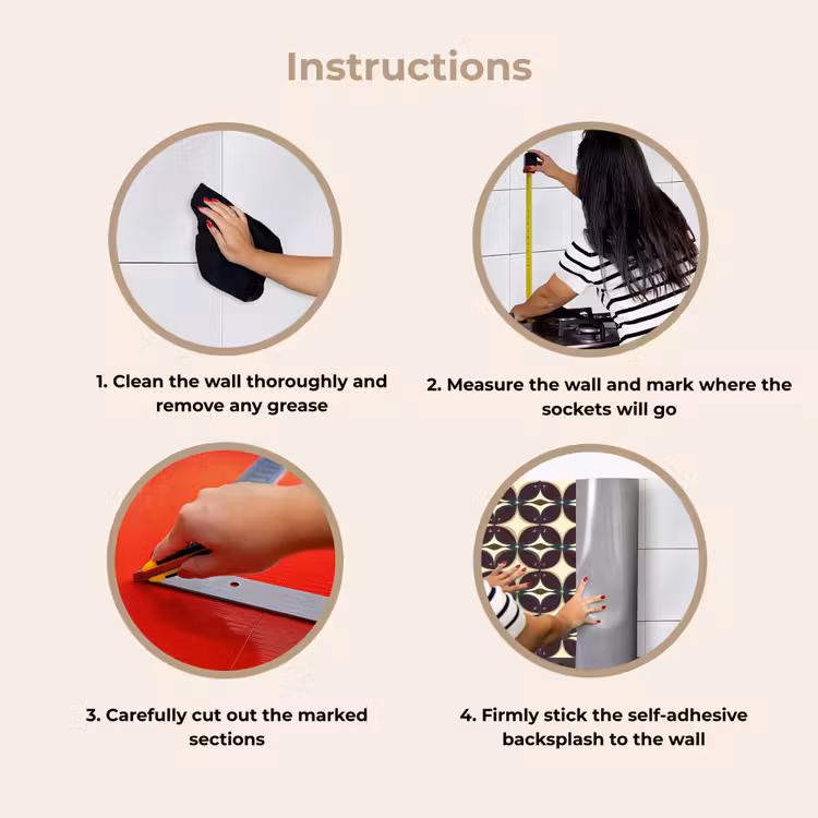 Kitchen splashback - Circle - Retro - Colorful — 9