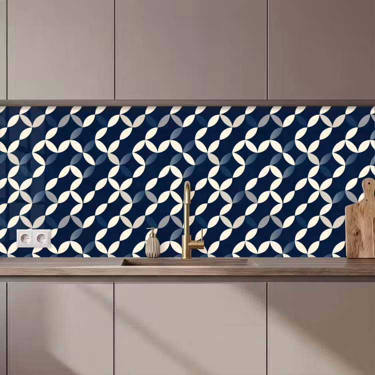 Kitchen splashback - Abstract - Pattern - Blue — 1