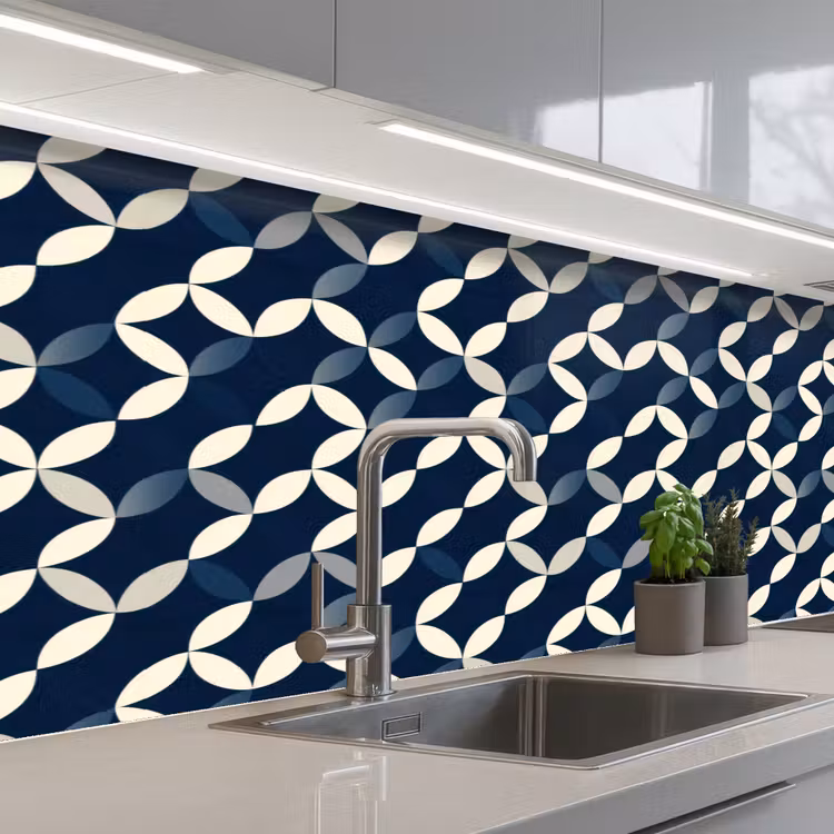 Kitchen splashback - Abstract - Pattern - Blue — 2