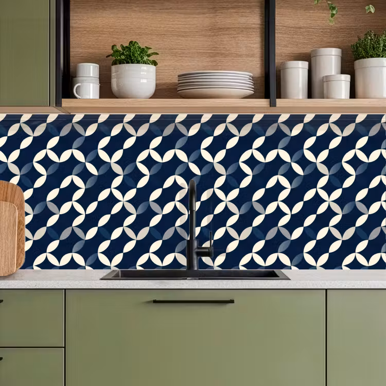 Kitchen splashback - Abstract - Pattern - Blue — 8