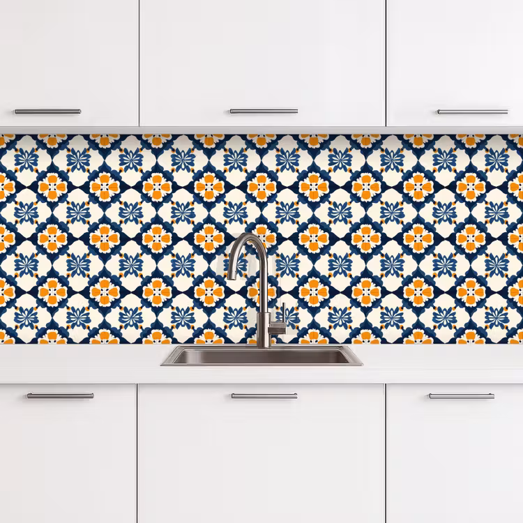Kitchen splashback - Classic - Geometric - Blue — 4
