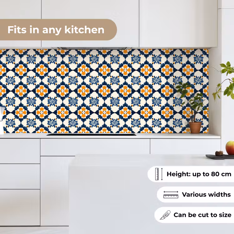 Kitchen splashback - Classic - Geometric - Blue — 7