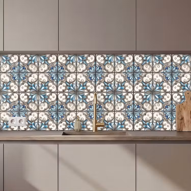 Kitchen splashback - Baroque - Tile - Colorful — 1