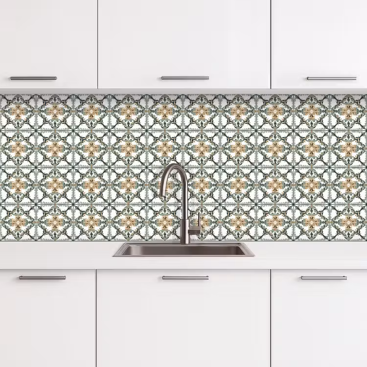 Kitchen splashback - Floral - Weathered - Colorful — 4