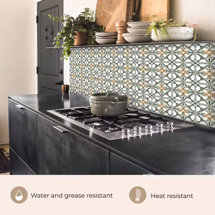 Kitchen splashback - Floral - Weathered - Colorful — 5
