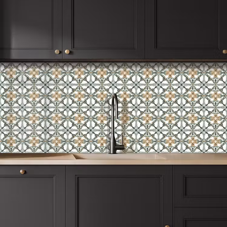 Kitchen splashback - Floral - Weathered - Colorful — 6
