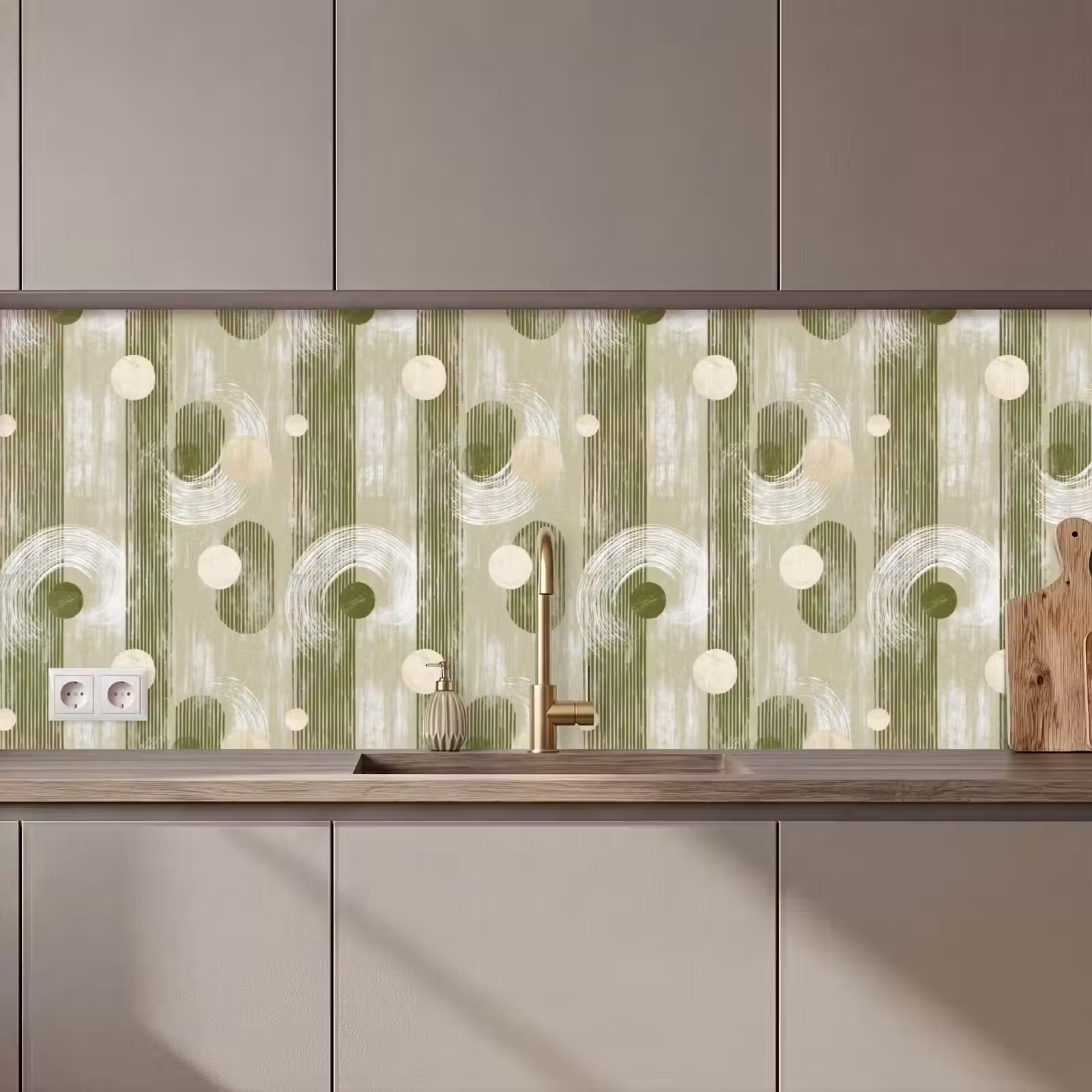 Kitchen splashback - Artistic - Modern - Green — 1