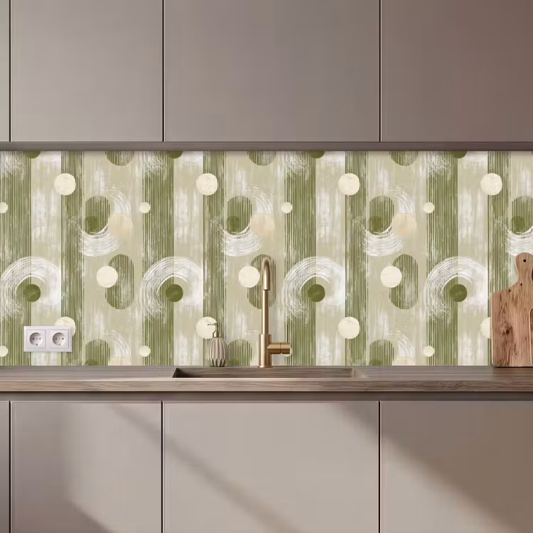Kitchen splashback - Artistic - Modern - Green — 1