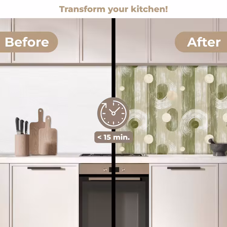 Kitchen splashback - Artistic - Modern - Green — 3