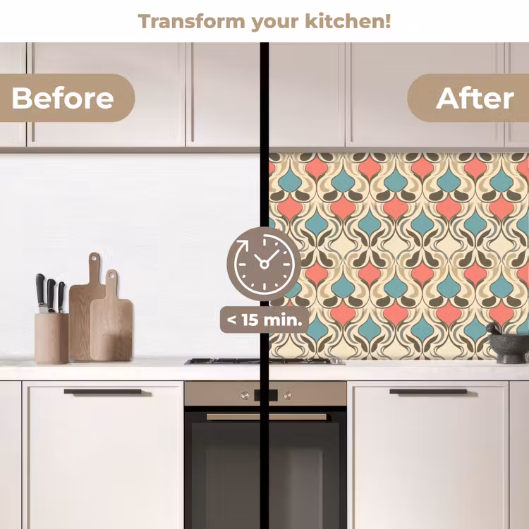 Kitchen splashback - Baroque - Retro - Colorful — 3
