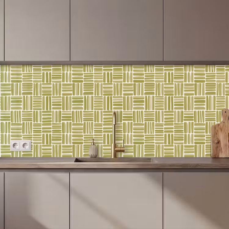 Kitchen splashback - Braid - Pattern - Green — 1