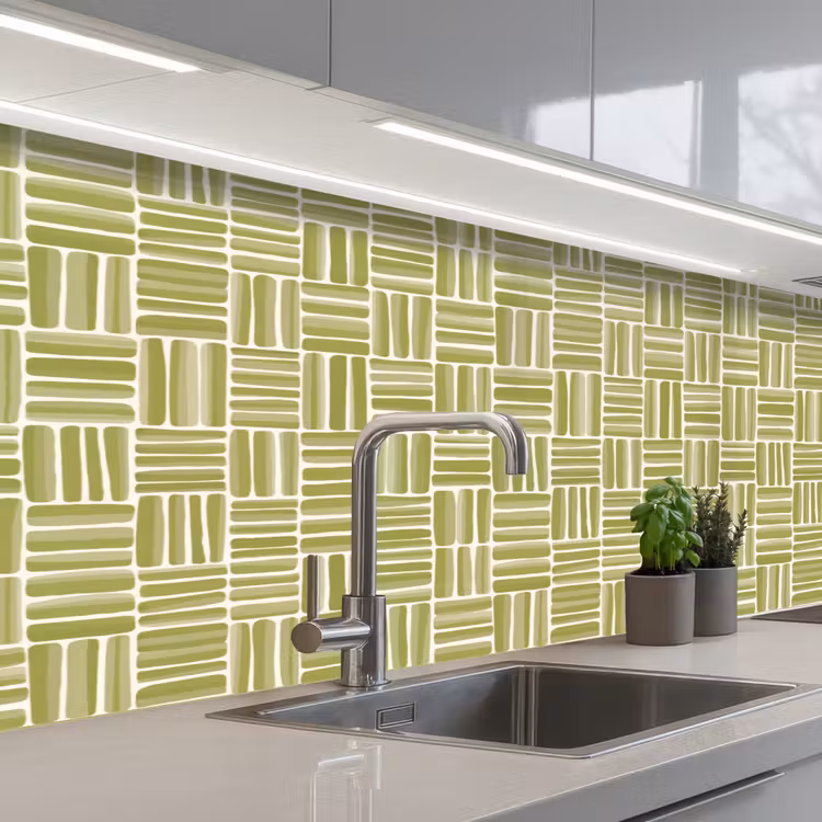 Kitchen splashback - Braid - Pattern - Green — 2