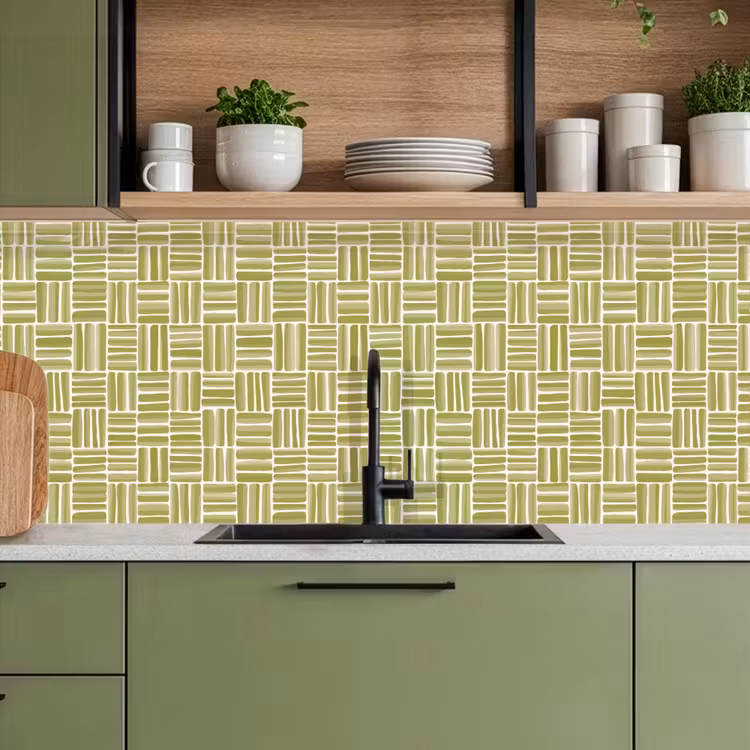 Kitchen splashback - Braid - Pattern - Green — 8