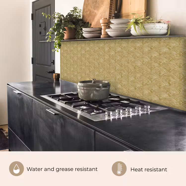 Kitchen splashback - Fan - Geometric - Green — 5