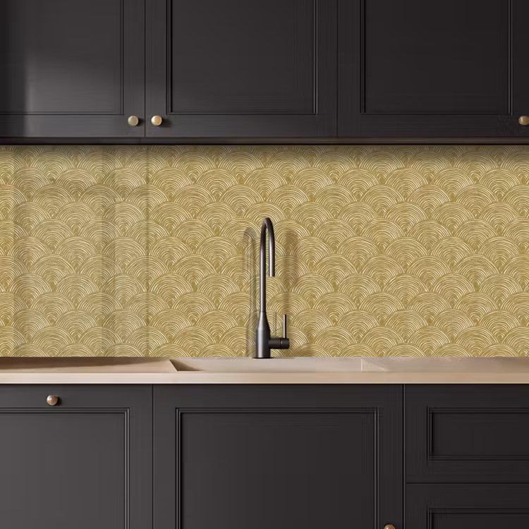 Kitchen splashback - Fan - Geometric - Green — 6