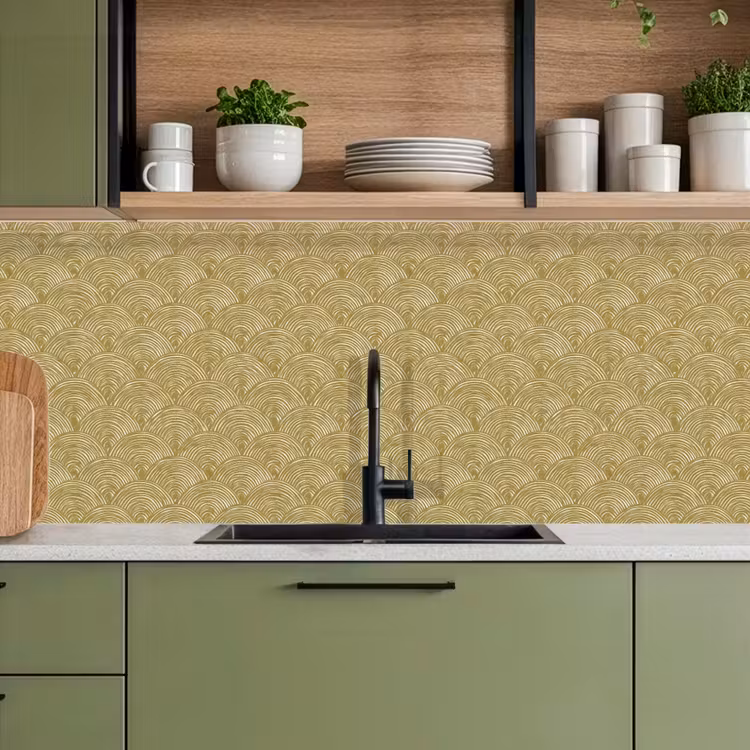 Kitchen splashback - Fan - Geometric - Green — 8