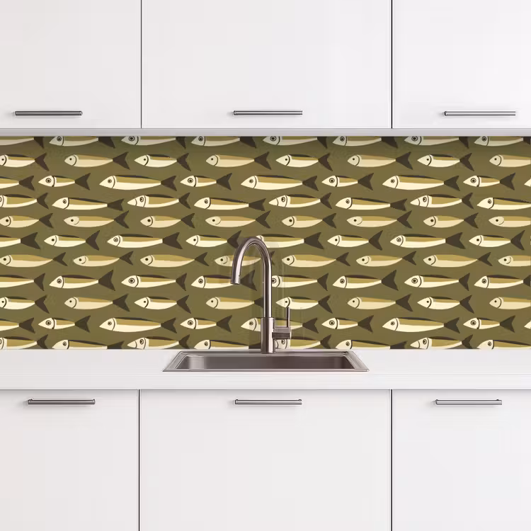 Kitchen splashback - Fish - Pattern - Green — 4