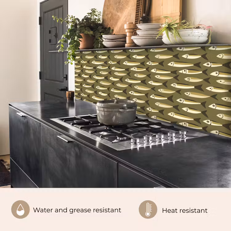 Kitchen splashback - Fish - Pattern - Green — 5