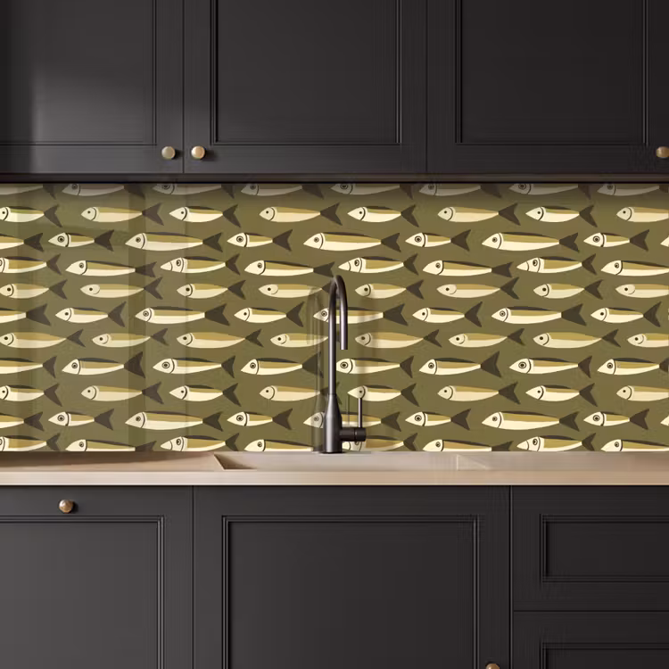 Kitchen splashback - Fish - Pattern - Green — 6