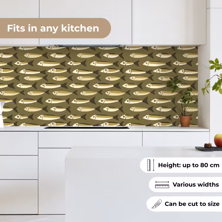 Kitchen splashback - Fish - Pattern - Green — 7