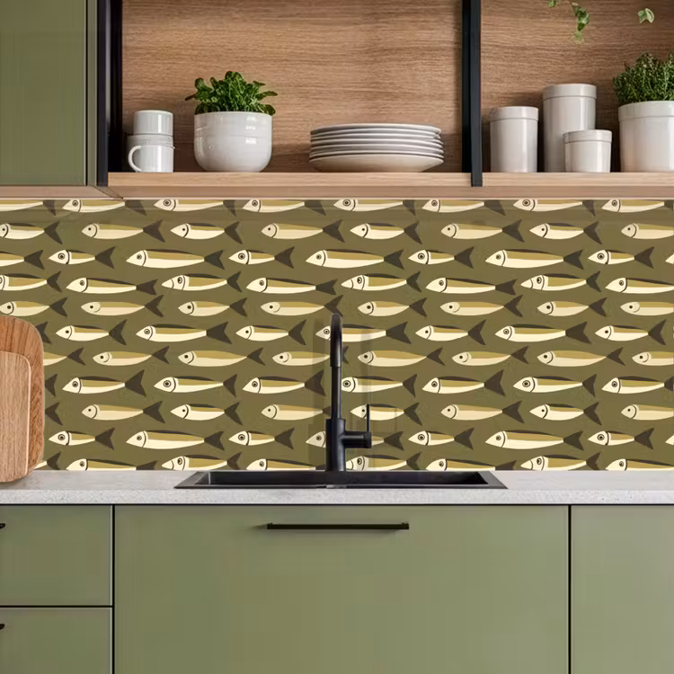 Kitchen splashback - Fish - Pattern - Green — 8