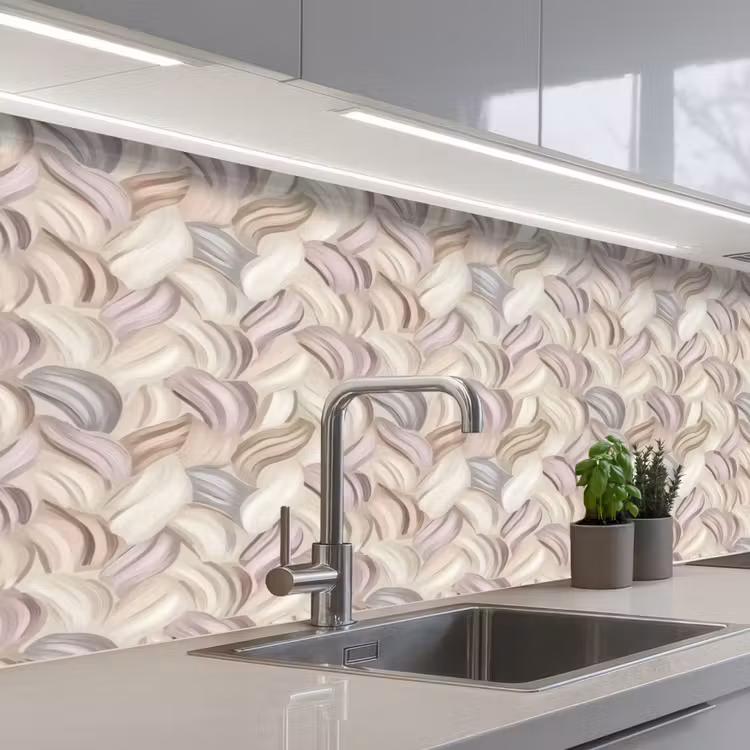Kitchen splashback - Abstract - Wavy - Pastel — 2