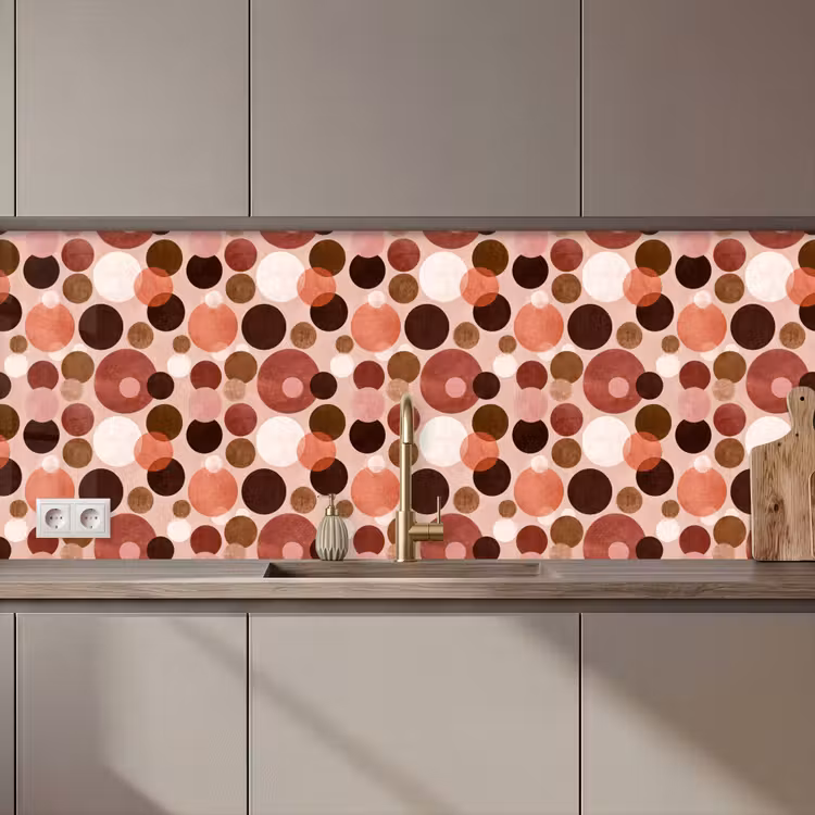 Kitchen splashback - Circles - Modern - Colorful — 1