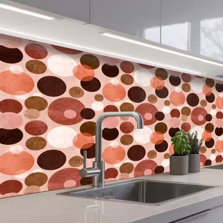 Kitchen splashback - Circles - Modern - Colorful — 2