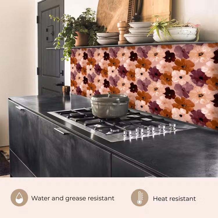 Kitchen splashback - Flowers - Abstract - Earth tones — 5