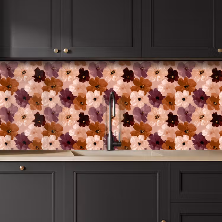 Kitchen splashback - Flowers - Abstract - Earth tones — 6