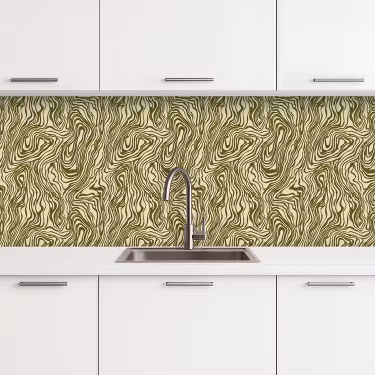 Kitchen splashback - Abstract - Marble - Green — 4