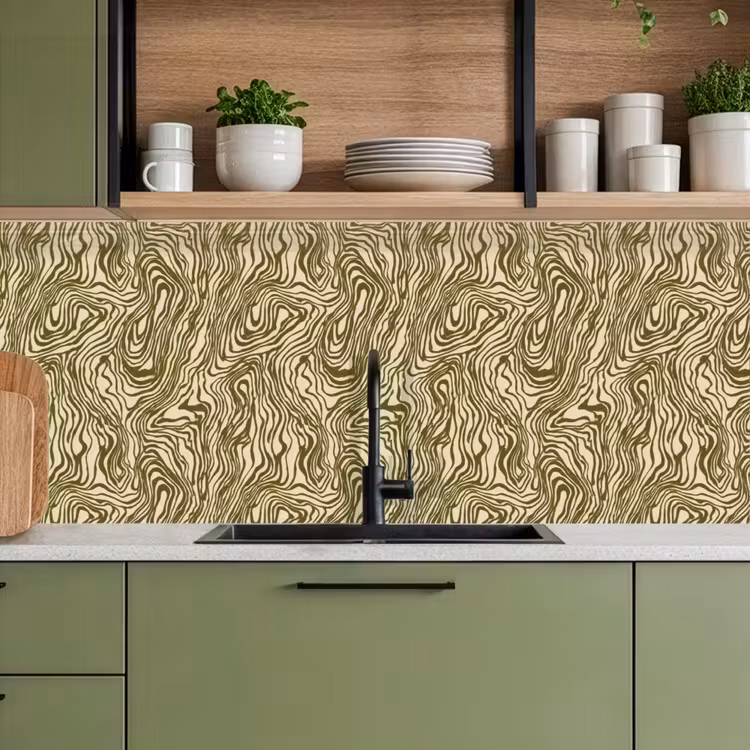 Kitchen splashback - Abstract - Marble - Green — 8
