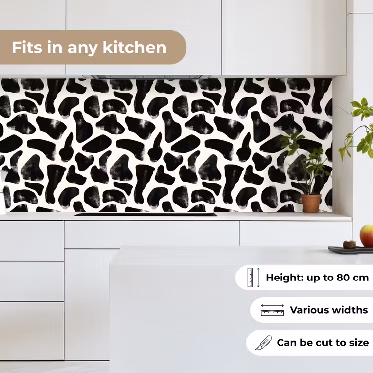 Kitchen splashback - Animal pattern - Spots - Black - White — 7