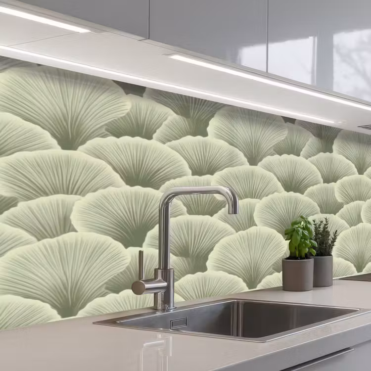 Kitchen splashback - Fan - Leaf - Green — 2