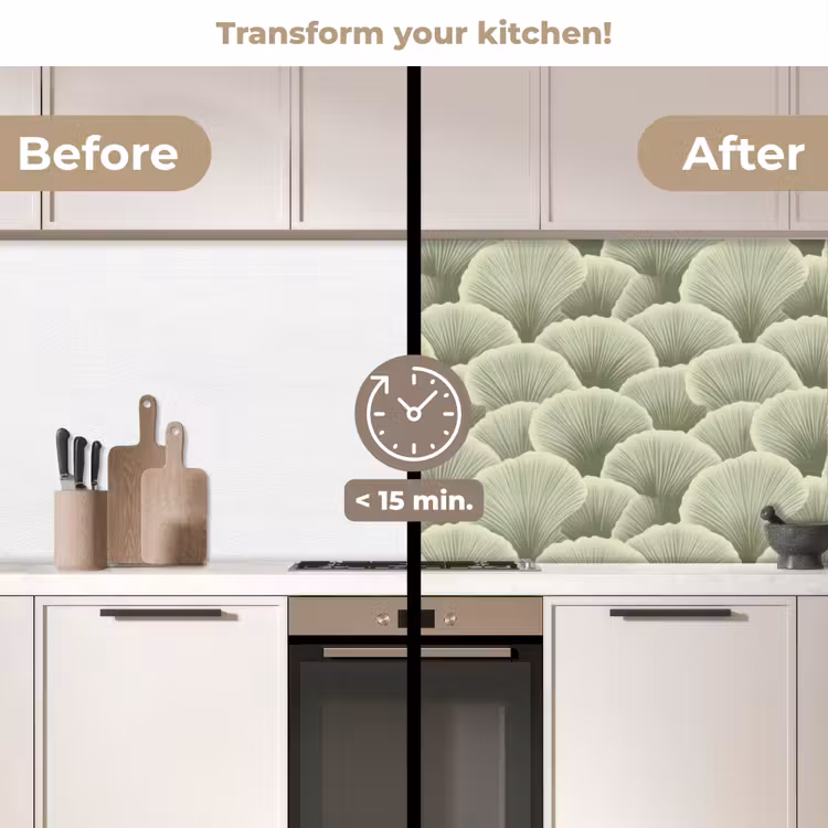 Kitchen splashback - Fan - Leaf - Green — 3