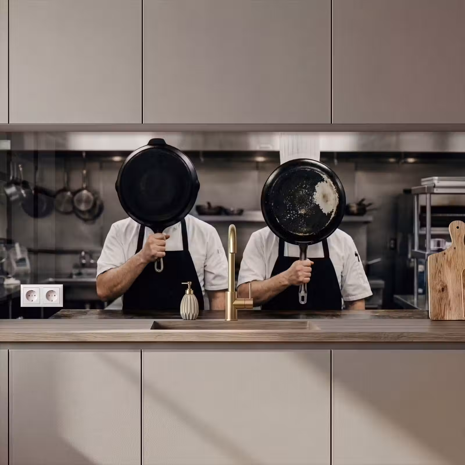 Kitchen splashback - Cooks - Frying pans - Kitchen — 1